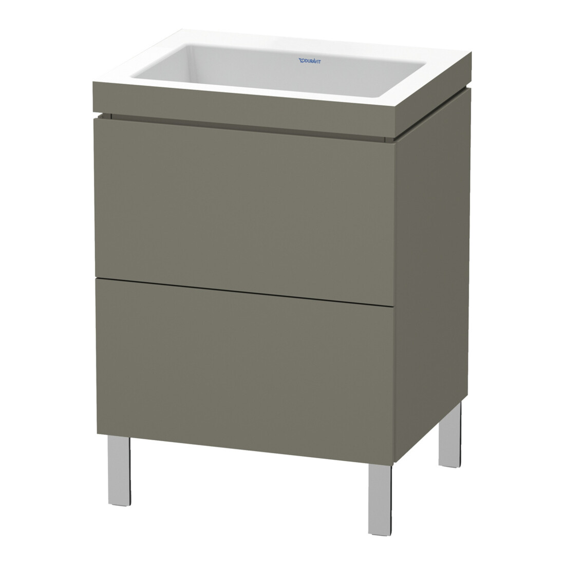 Duravit Waschtischunterschrank c-bonded L-Cube 60x48cm, o HL, f G m, 2 Ausz., steh.