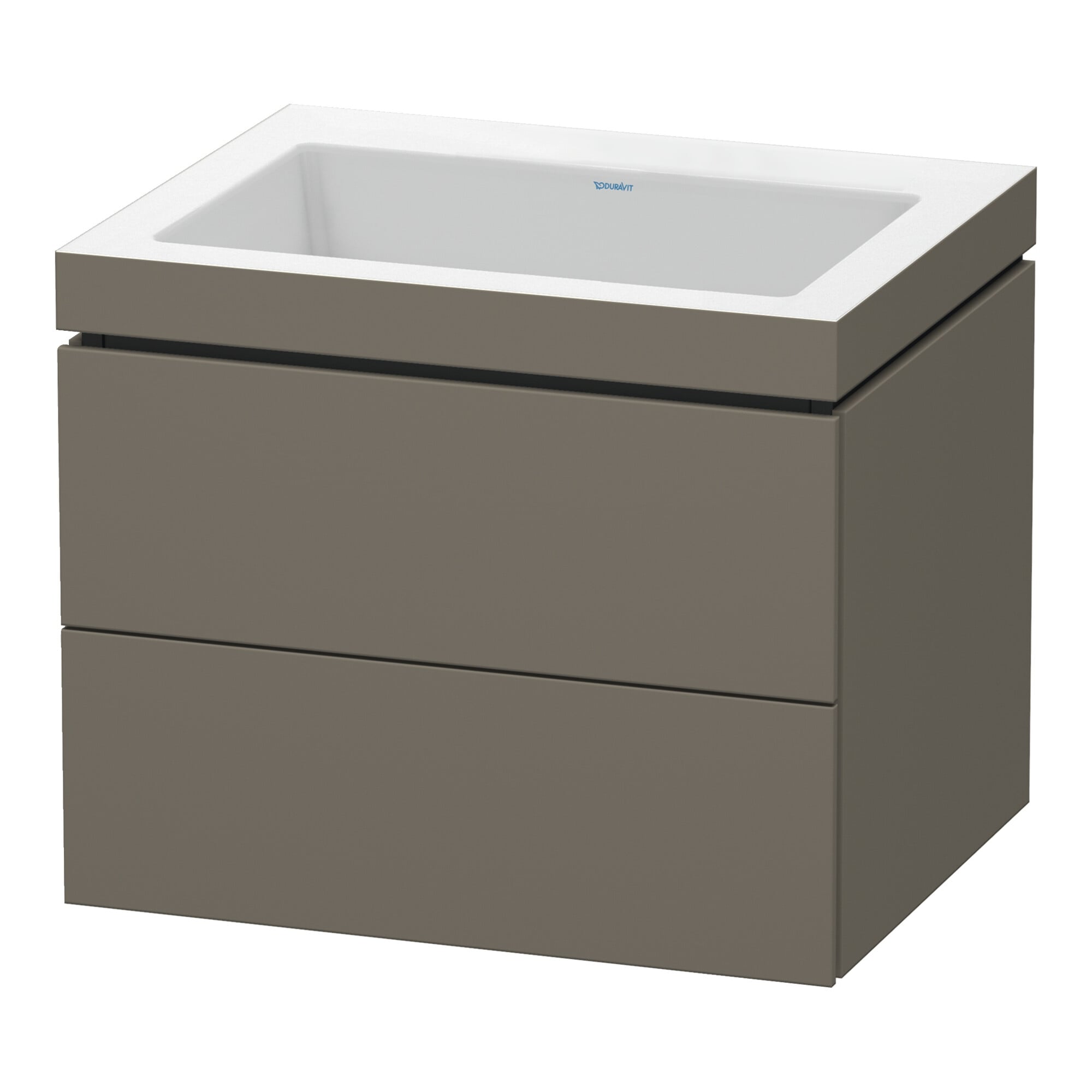 Duravit Waschtischunterschrank c-bonded L-Cube 60x48cm, o HL, f G m, 2 Schub., wandhängend