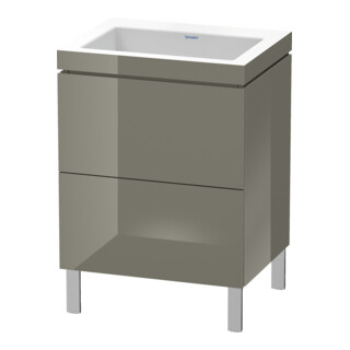 Duravit Waschtischunterschrank c-bonded L-Cube 60x48cm, o HL, f Gr hgl, 2 Ausz., steh.