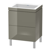 Duravit Waschtischunterschrank c-bonded L-Cube 60x48cm, o HL, f Gr hgl, 2 Ausz., steh.