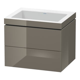 Duravit Waschtischunterschrank c-bonded L-Cube 60x48cm, o HL, f Gr hgl, 2 Schub., wandhängend