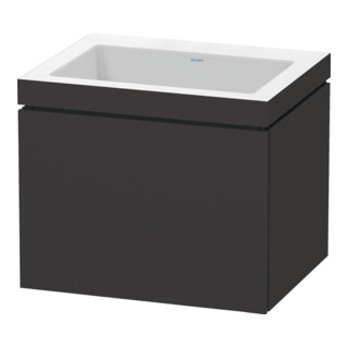 Duravit Waschtischunterschrank c-bonded L-Cube 60x48cm, o HL, gra matt, 1 Ausz., wandhängend