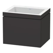 Duravit Waschtischunterschrank c-bonded L-Cube 60x48cm, o HL, gra matt, 1 Ausz., wandhängend