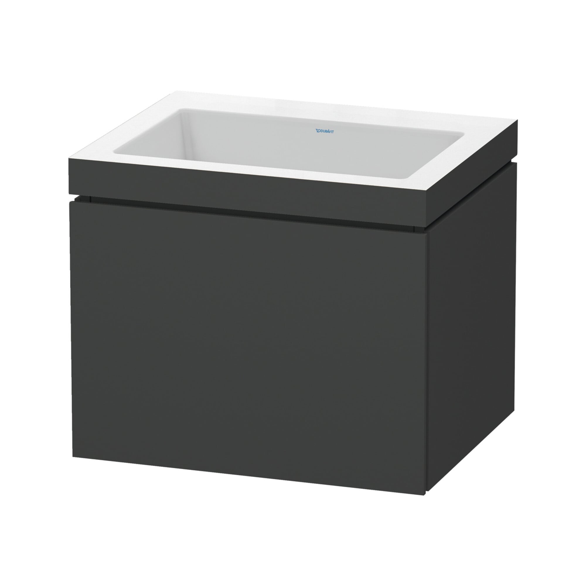 Duravit Waschtischunterschrank c-bonded L-Cube 60x48cm, o HL, graph ma, 1 Ausz., wandhängend