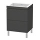 Duravit Waschtischunterschrank c-bonded L-Cube 60x48cm, o HL, graph ma, 2 Ausz., steh.-1