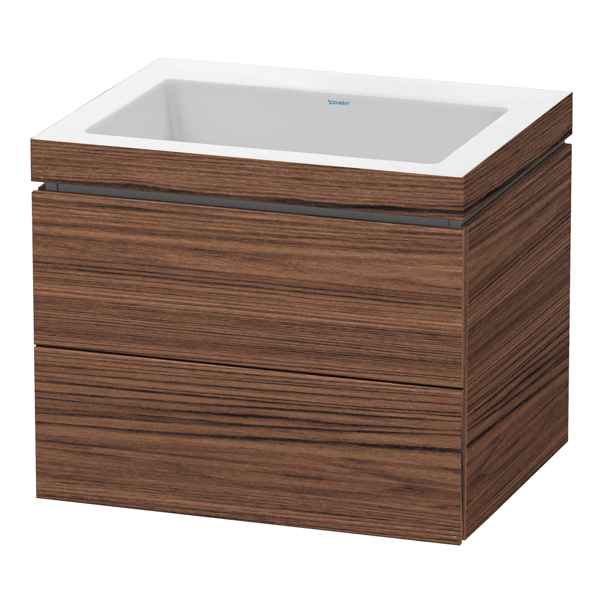Duravit Waschtischunterschrank c-bonded L-Cube 60x48cm, o HL, N dkl., 2 Schub., wandhängend