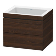 Duravit Waschtischunterschrank c-bonded L-Cube 60x48cm, o HL, N geb., 2 Schub., wandhängend