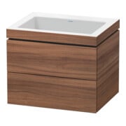 Duravit Waschtischunterschrank c-bonded L-Cube 60x48cm, o HL, N Nat, 2 Schub., wandhängend