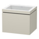 Duravit Waschtischunterschrank c-bonded L-Cube 60x48cm, o HL, Tau ma, 1 Ausz., wandhängend-1