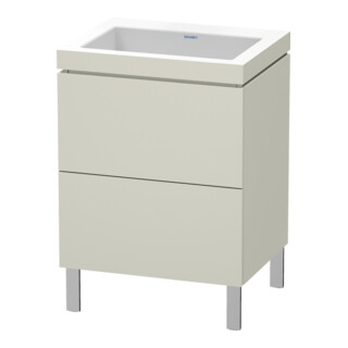 Duravit Waschtischunterschrank c-bonded L-Cube 60x48cm, o HL, Tau matt, 2 Ausz., steh.