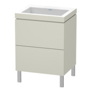 Duravit Waschtischunterschrank c-bonded L-Cube 60x48cm, o HL, Tau matt, 2 Ausz., steh.