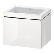 Duravit Waschtischunterschrank c-bonded L-Cube 60x48cm, o HL, we. hgl, 1 Ausz., wandhängend