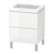 Duravit Waschtischunterschrank c-bonded L-Cube 60x48cm, o HL, we. hgl, 2 Ausz., steh.
