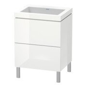 Duravit Waschtischunterschrank c-bonded L-Cube 60x48cm, o HL, we. hgl, 2 Ausz., steh.