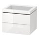 Duravit Waschtischunterschrank c-bonded L-Cube 60x48cm, o HL, we. hgl, 2 Schub., wandhängend-1