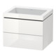 Duravit Waschtischunterschrank c-bonded L-Cube 60x48cm, o HL, we. hgl, 2 Schub., wandhängend-1