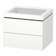 Duravit Waschtischunterschrank c-bonded L-Cube 60x48cm, o HL, we. ma, 2 Schub., wandhängend