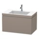 Duravit Waschtischunterschrank c-bonded L-Cube 80x48cm, 1 HL, bas. ma, 1 Ausz., wandhängend-1