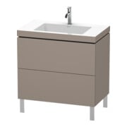 Duravit Waschtischunterschrank c-bonded L-Cube 80x48cm, 1 HL, bas. ma, 2 Ausz., steh.