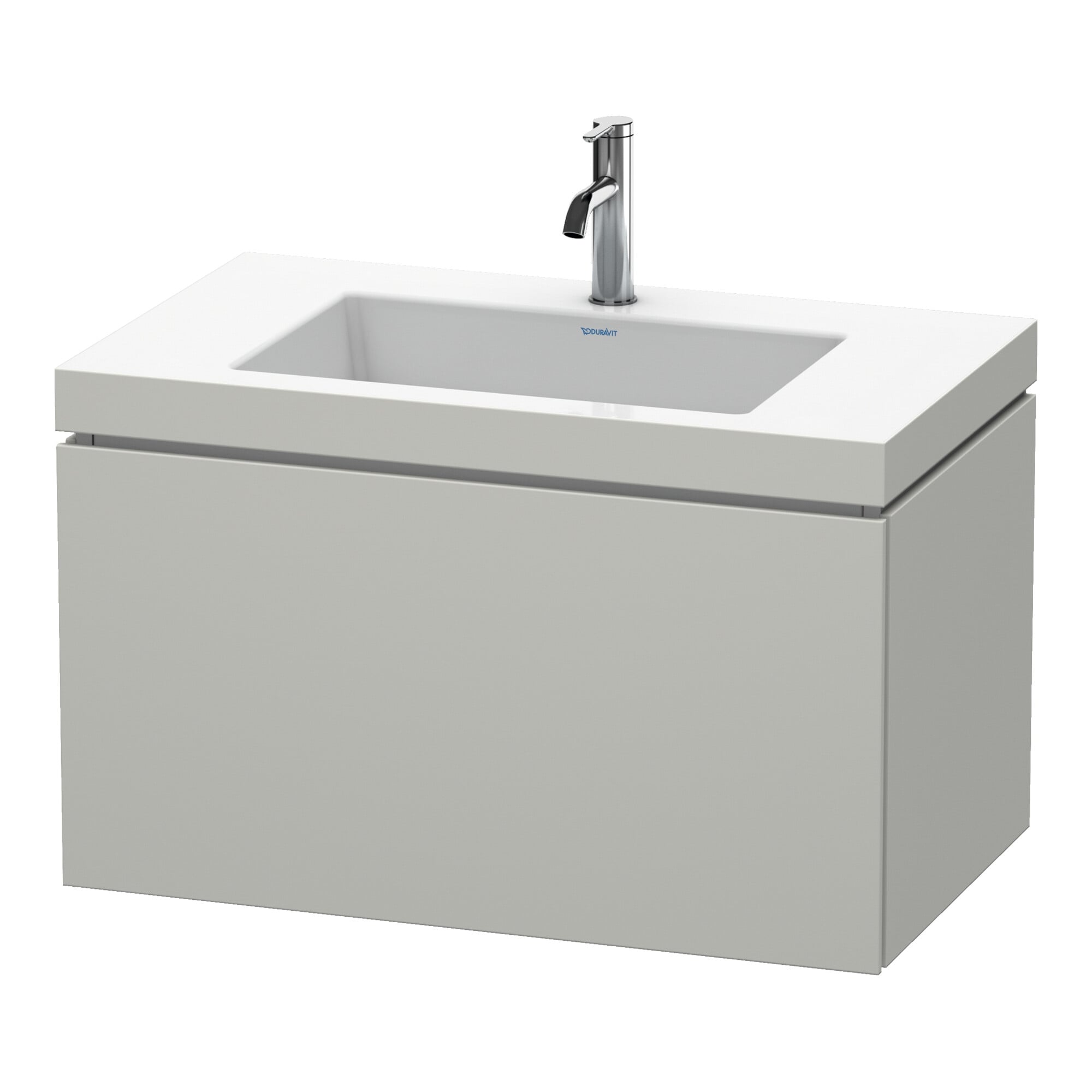 Duravit Waschtischunterschrank c-bonded L-Cube 80x48cm, 1 HL, bg ma, 1 Ausz., wandhängend