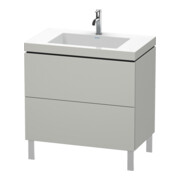 Duravit Waschtischunterschrank c-bonded L-Cube 80x48cm, 1 HL, bg ma, 2 Ausz., steh.