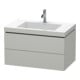 Duravit Waschtischunterschrank c-bonded L-Cube 80x48cm, 1 HL, bg ma, 2 Schub., wandhängend-1