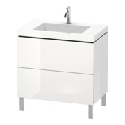 Duravit Waschtischunterschrank c-bonded L-Cube 80x48cm, 1 HL, E d geb., 2 Ausz., steh.-4