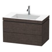 Duravit Waschtischunterschrank c-bonded L-Cube 80x48cm, 1 HL, E d geb., 2 Schub., wandhängend
