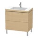 Duravit Waschtischunterschrank c-bonded L-Cube 80x48cm, 1 HL, E N, 2 Ausz., bodensteh.-1