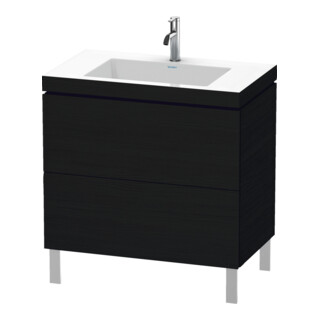 Duravit Waschtischunterschrank c-bonded L-Cube 80x48cm, 1 HL, E sw, 2 Ausz., bodensteh.