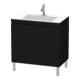 Duravit Waschtischunterschrank c-bonded L-Cube 80x48cm, 1 HL, E sw, 2 Ausz., bodensteh.-1