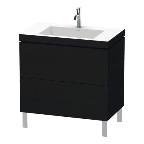 Duravit Waschtischunterschrank c-bonded L-Cube 80x48cm, 1 HL, E sw, 2 Ausz., bodensteh.