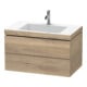 Duravit Waschtischunterschrank c-bonded L-Cube 80x48cm, 1 HL, Ei marm., 2 Schub., wandhängend-1