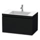 Duravit Waschtischunterschrank c-bonded L-Cube 80x48cm, 1 HL, Eiche schwarz, 1 Auszug-1