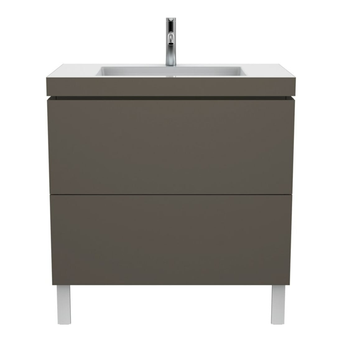 Duravit Waschtischunterschrank c-bonded L-Cube 80x48cm, 1 HL, f G m, 2 Ausz., steh.