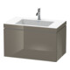 Duravit Waschtischunterschrank c-bonded L-Cube 80x48cm, 1 HL, f Gr hgl, 1 Ausz., wandhängend-1