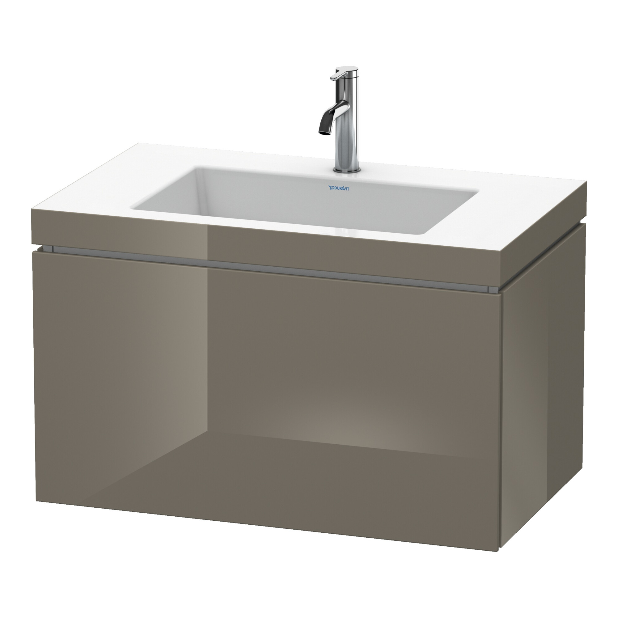 Duravit Waschtischunterschrank c-bonded L-Cube 80x48cm, 1 HL, f Gr hgl, 1 Ausz., wandhängend