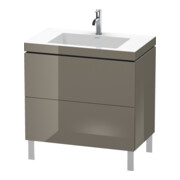 Duravit Waschtischunterschrank c-bonded L-Cube 80x48cm, 1 HL, f Gr hgl, 2 Ausz., steh.