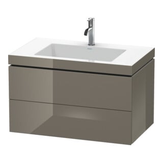 Duravit Waschtischunterschrank c-bonded L-Cube 80x48cm, 1 HL, f Gr hgl, 2 Schub., wandhängend