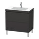 Duravit Waschtischunterschrank c-bonded L-Cube 80x48cm, 1 HL, gra matt, 2 Ausz., steh.-1
