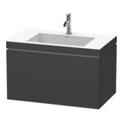 Duravit Waschtischunterschrank c-bonded L-Cube 80x48cm, 1 HL, graph ma, 1 Ausz., wandhängend