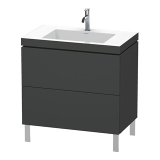 Duravit Waschtischunterschrank c-bonded L-Cube 80x48cm, 1 HL, graph ma, 2 Ausz., steh.