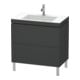 Duravit Waschtischunterschrank c-bonded L-Cube 80x48cm, 1 HL, graph ma, 2 Ausz., steh.-1
