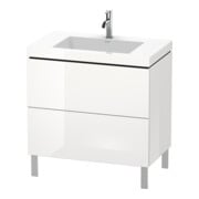 Duravit Waschtischunterschrank c-bonded L-Cube 80x48cm, 1 HL, graph ma, 2 Ausz., steh.-4