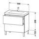 Duravit Waschtischunterschrank c-bonded L-Cube 80x48cm, 1 HL, graph ma, 2 Ausz., steh.-5