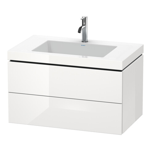 Duravit Waschtischunterschrank c-bonded L-Cube 80x48cm, 1 HL, graph ma, 2 Schub., wandhängend