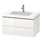 Duravit Waschtischunterschrank c-bonded L-Cube 80x48cm, 1 HL, graph ma, 2 Schub., wandhängend-4