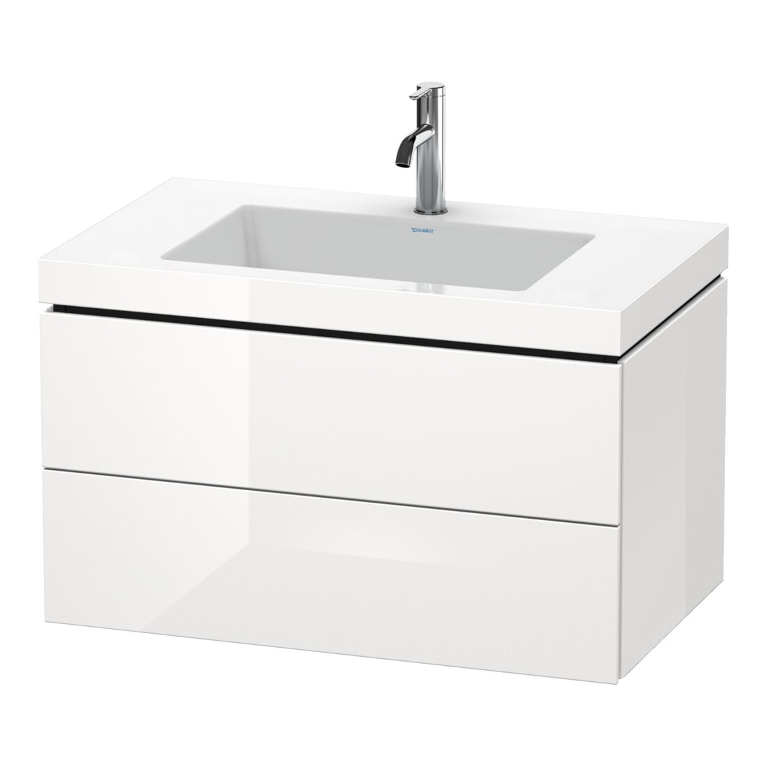 Duravit Waschtischunterschrank c-bonded L-Cube 80x48cm, 1 HL, graph ma, 2 Schub., wandhängend