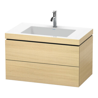 Duravit Waschtischunterschrank c-bonded L-Cube 80x48cm, 1 HL, med. Ei, 2 Schub., wandhängend