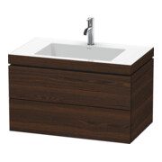Duravit Waschtischunterschrank c-bonded L-Cube 80x48cm, 1 HL, N geb., 2 Schub., wandhängend